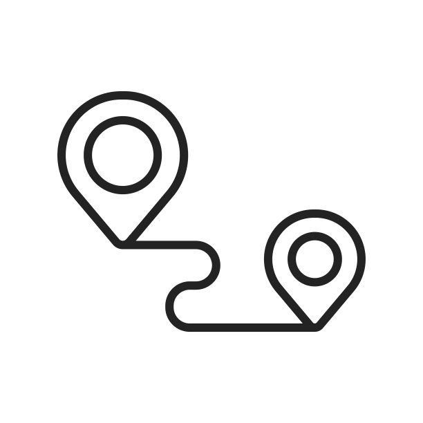 运输网络图标在线条风格火车飞机图片下载