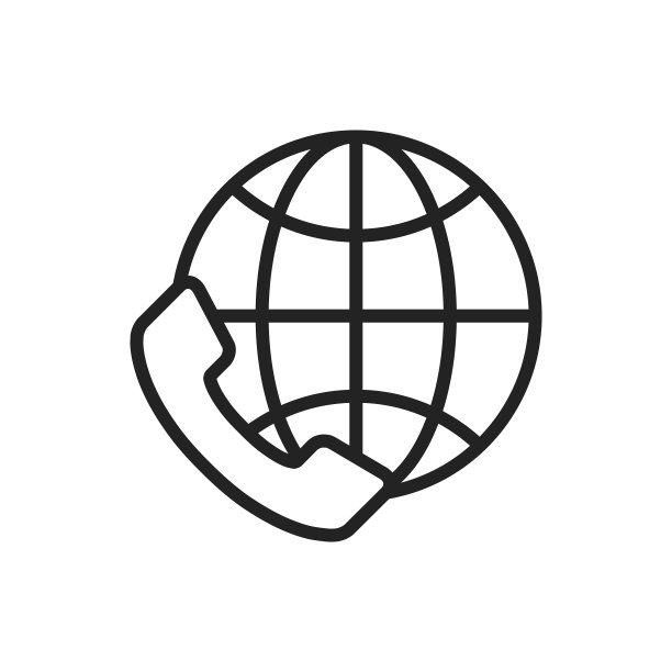 全球和地球行星网络图标在线条风格图片下载