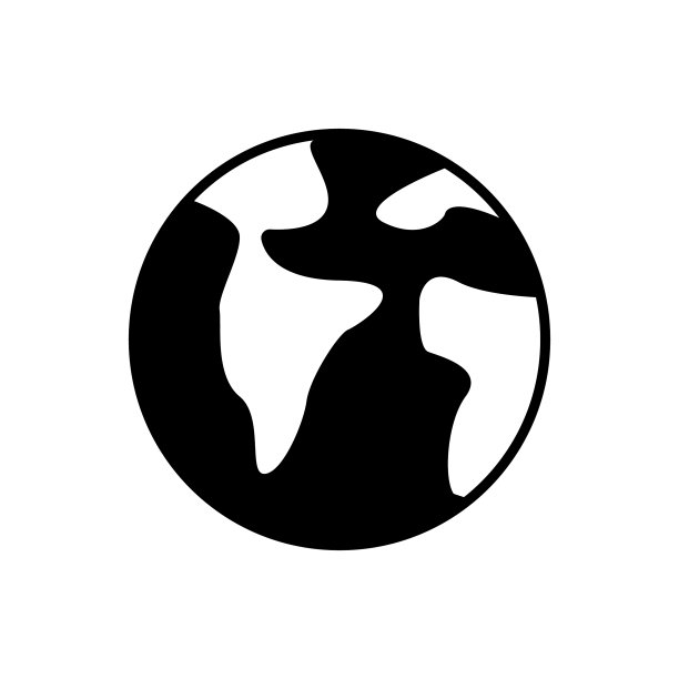 全球和地球行星网络图标在线条风格图片下载