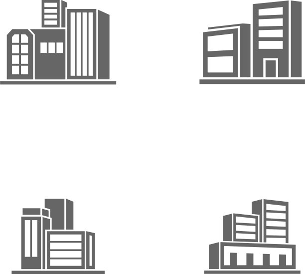集现代城市天际线标志设计模板图片下载