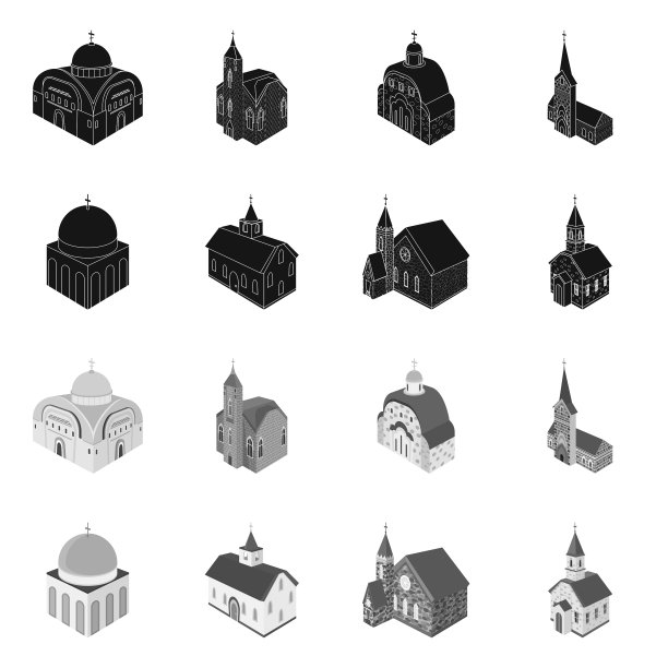 设计寺庙和历史标志图片下载