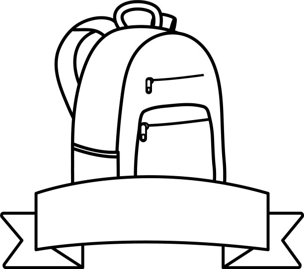 带框架图标的书包图片下载