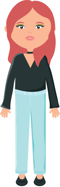 可爱的女人街头风格的性格图片下载