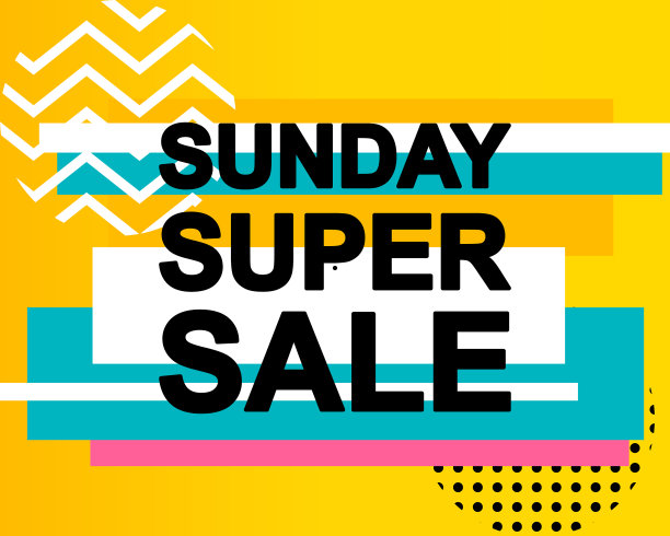 广告横幅或海报与星期日的超级图片下载