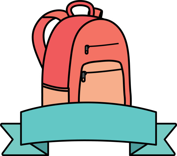 带框架图标的书包图片下载