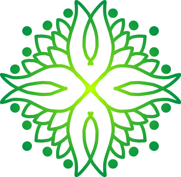 几何花与叶图片下载