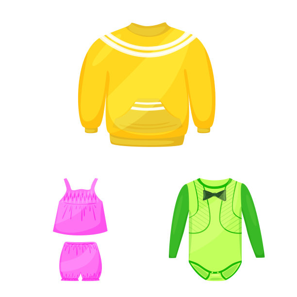 婴儿和儿童标志集图片下载