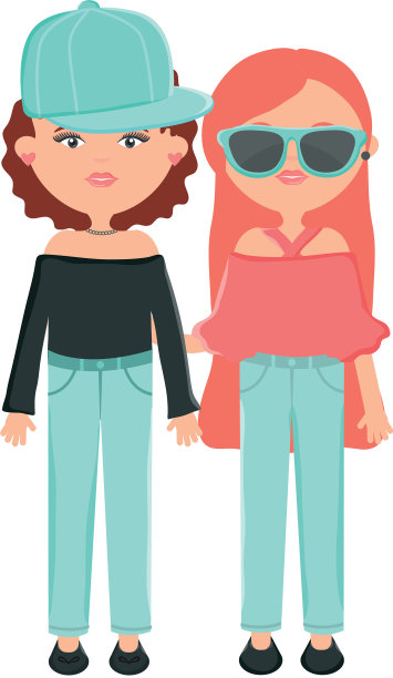 戴着运动帽和太阳镜的可爱女孩图片下载