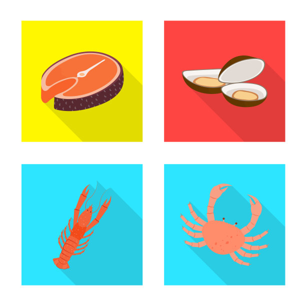 产品和海洋标志集图片下载