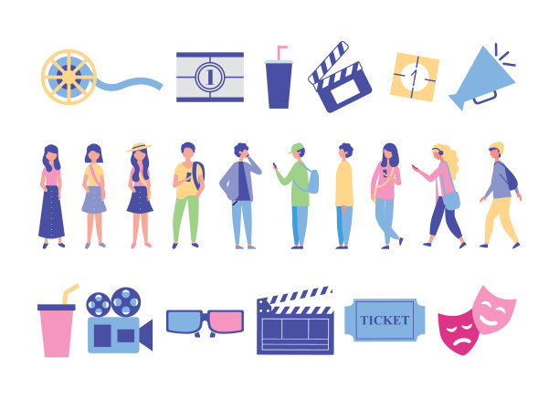 将人们和电影娱乐偶像捆绑在一起图片下载