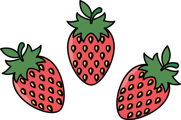 分离草莓果实设计图片下载