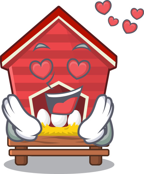 在爱情鸡舍在性格的房子院子里图片下载