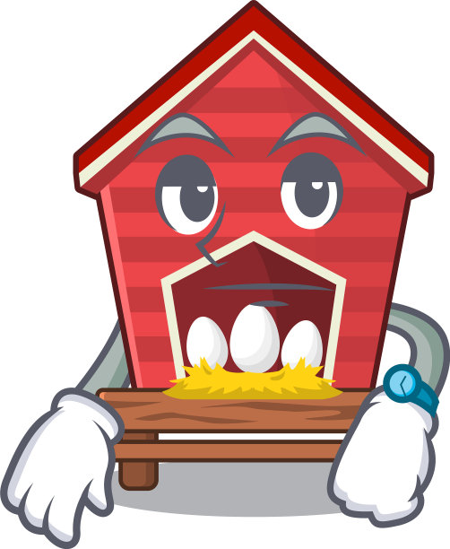 卡通桌上等着玩具鸡笼图片下载