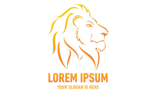 野生狮头标志模板设计图片下载