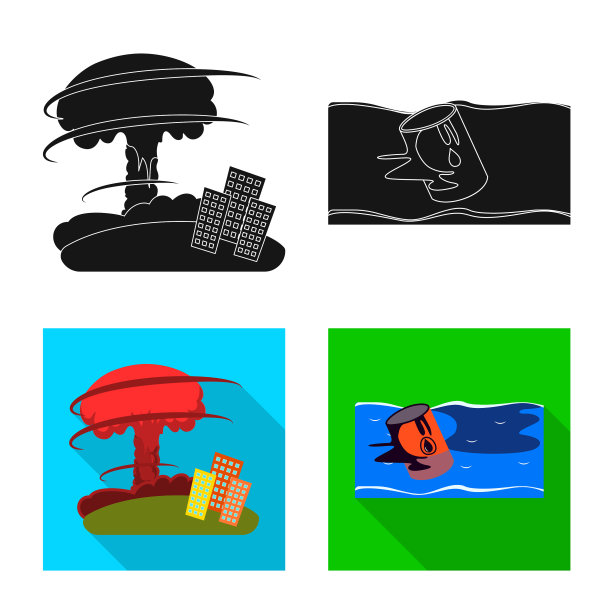 设计天气和遇险标志集图片下载