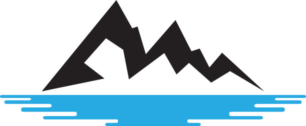 山地平面设计模板孤立图片下载