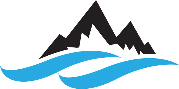 山地平面设计模板孤立图片下载