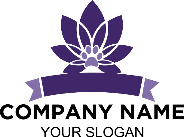 紫荷花标志设计图片下载