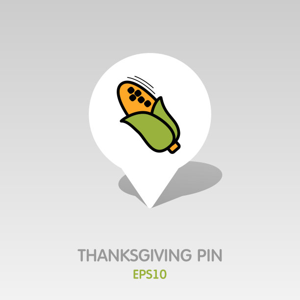 玉米销地图图标收获感恩节图片下载