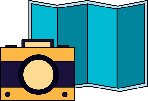 独立的旅行地图和相机设计图片下载