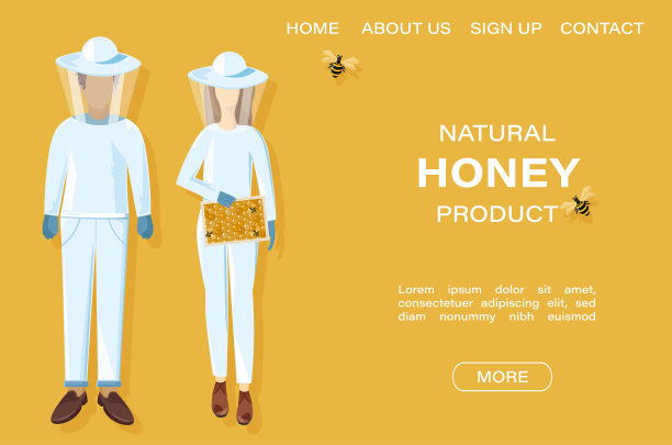 养蜂人蜂蜜横幅蜂蜜主题海报图片下载