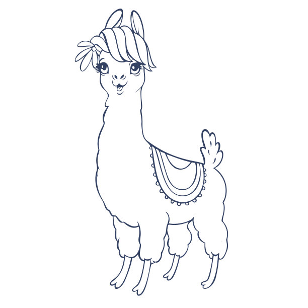 羊驼卡通羊驼羊驼动物孤立图片下载