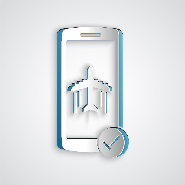 剪纸飞行模式中手机图标图片下载