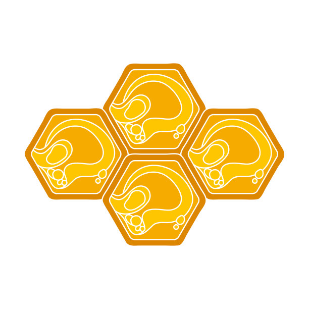 蜂窝图标在彩色风格孤立在白色图片下载