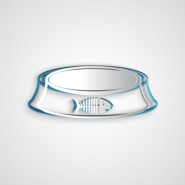 剪纸宠物食品碗猫或狗的图标图片下载