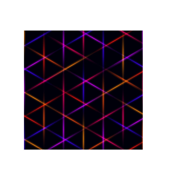 氖三角形，蓝色，粉色，橙色和红色激光图片下载