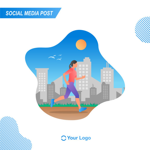 概念跑步的女人穿着运动服图片下载