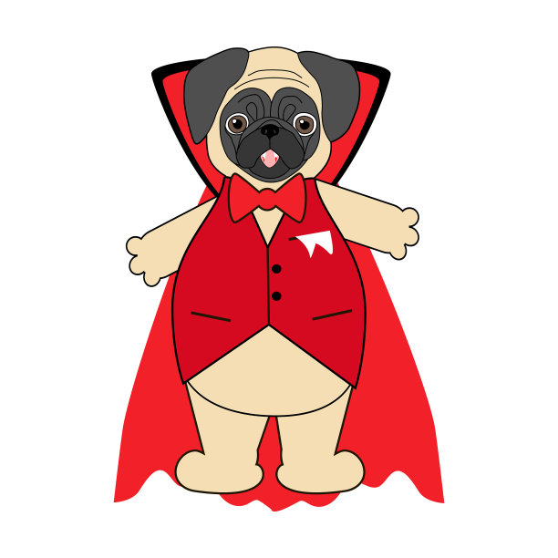 万圣节吸血鬼哈巴狗图片下载