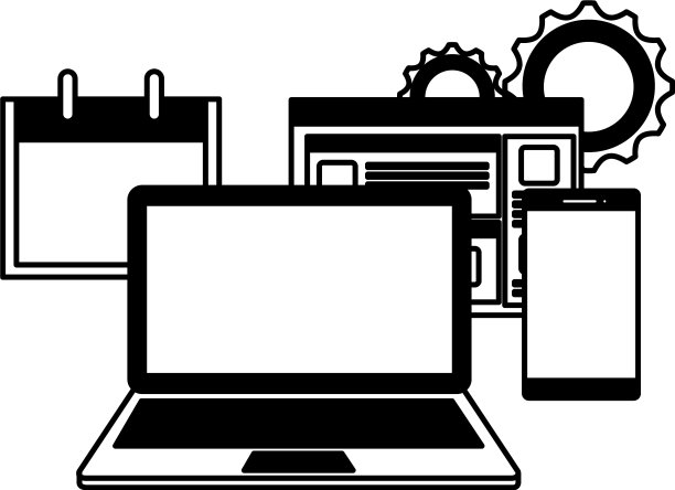 带网页和智能手机的笔记本电脑图片下载