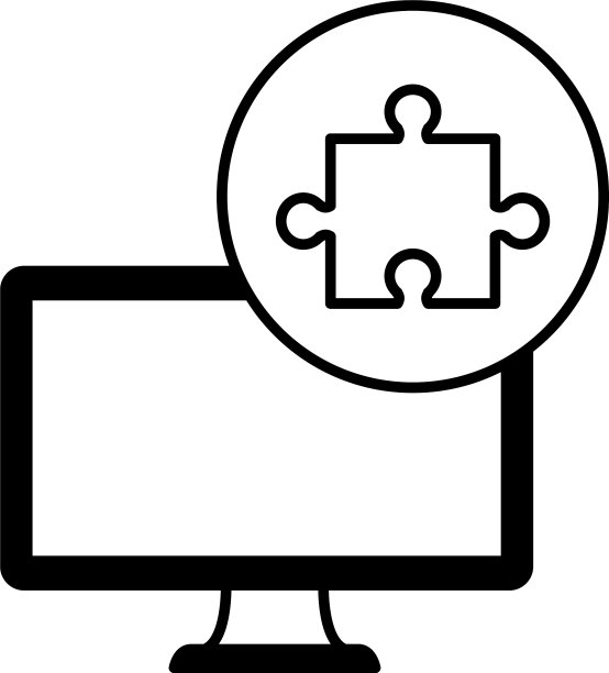 桌面电脑设备与拼图片图片下载