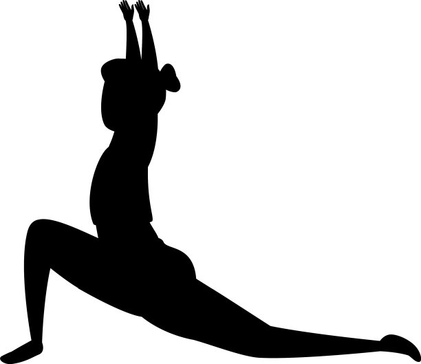 剪影妇女练习普拉提的位置图片下载
