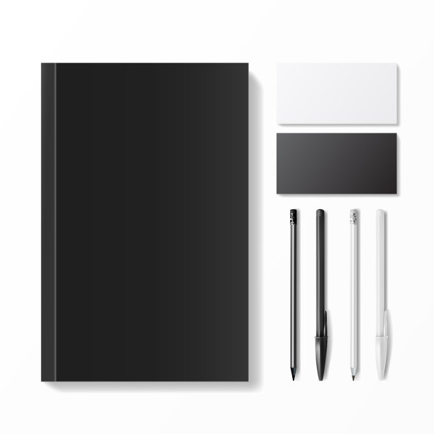 现实的办公室品牌模板钢笔铅笔图片下载