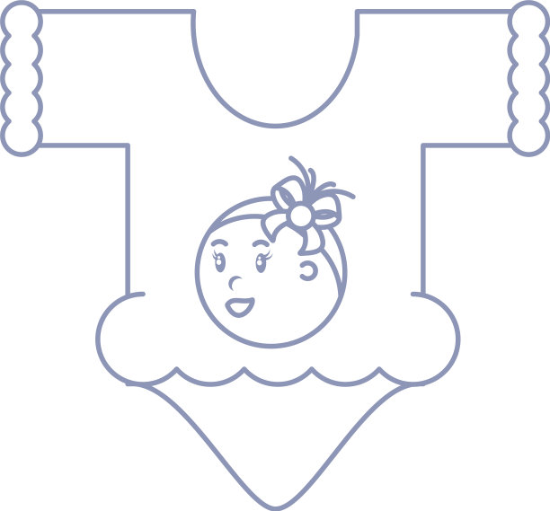 头可爱的新生女婴在婴儿的衣服图片下载