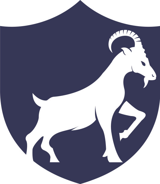 简单的山羊标志模板设计图片下载