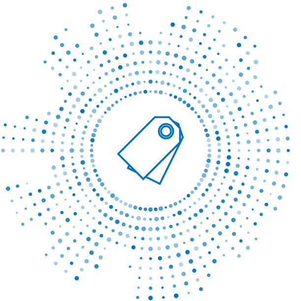 蓝线空白标签模板价格标签图标图片下载