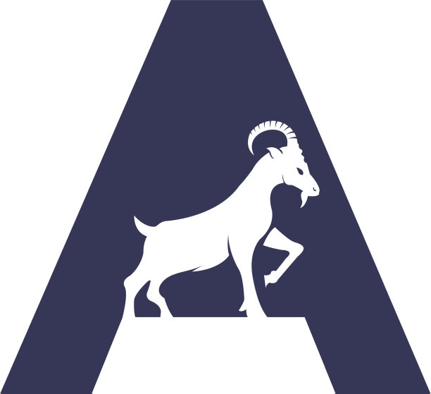 字母a和山羊标志模板设计图片下载