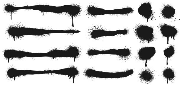 喷漆线条和垃圾点油漆图片下载