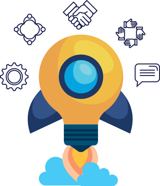 灯泡灯火箭启动与设置图标图片下载