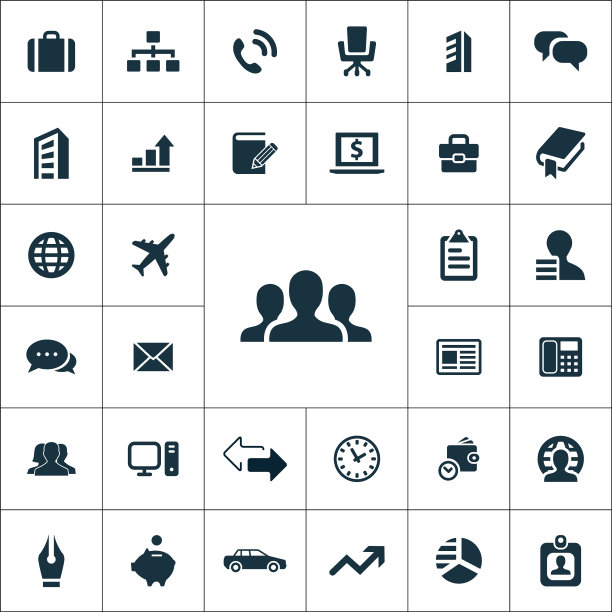 公司图标通用套装图片下载