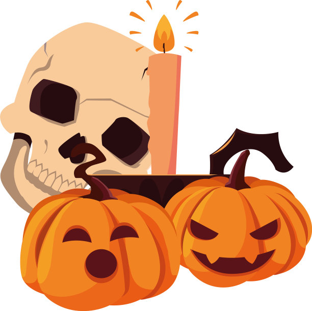南瓜万圣节快乐庆祝设计图片下载