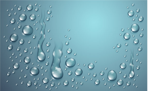 淋浴或水池中的水滴凝结或下雨图片下载