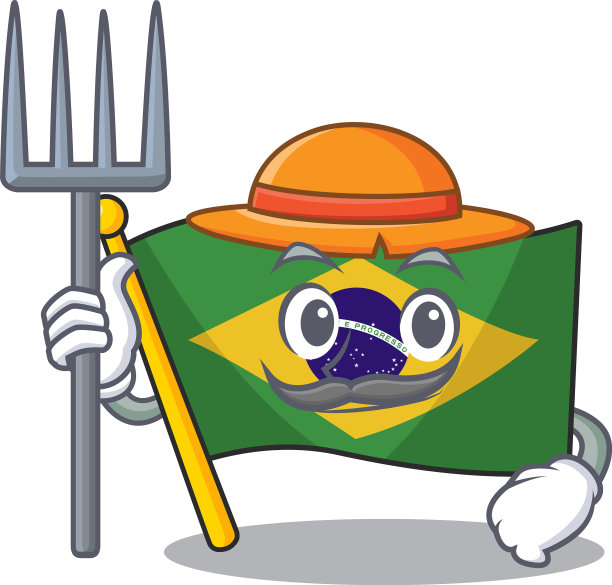 卡通形状的巴西农民国旗图片下载