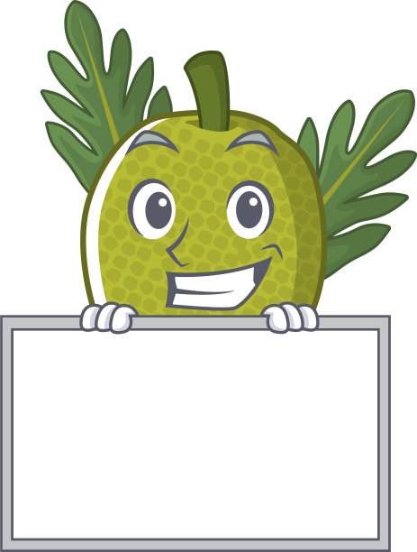 带着油炸的面包果咧嘴笑着图片下载