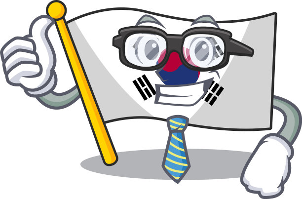 卡通形状的商人太极旗图片下载