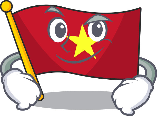 假笑的旗帜越南孤立的性格图片下载