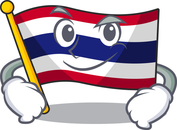 得意的国旗泰国孤立与性格图片下载